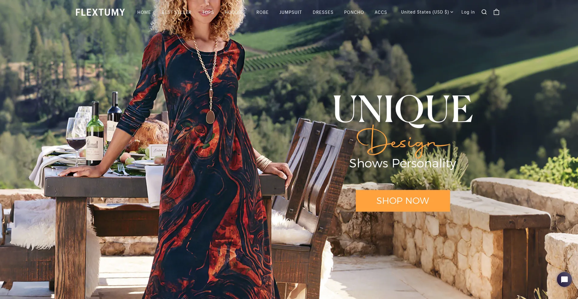 Website screenshot of Flextumy.com