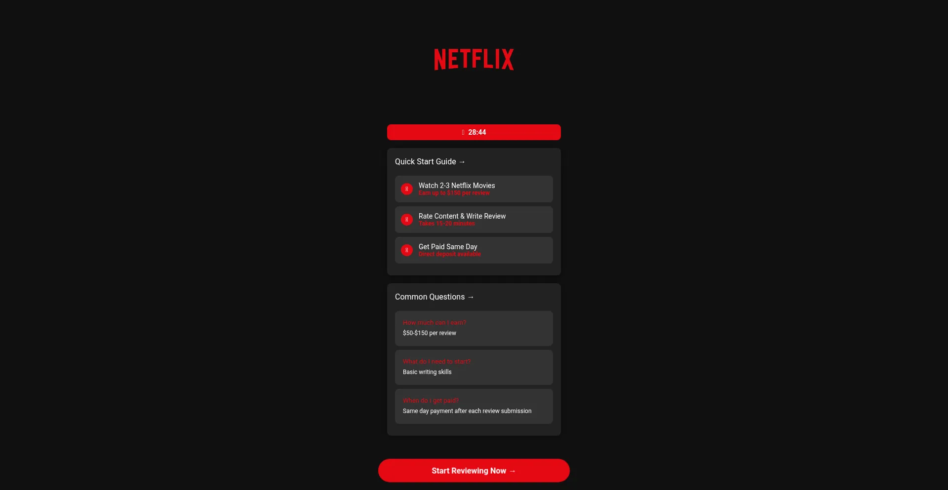 Website screenshot of Flickreviewers.com