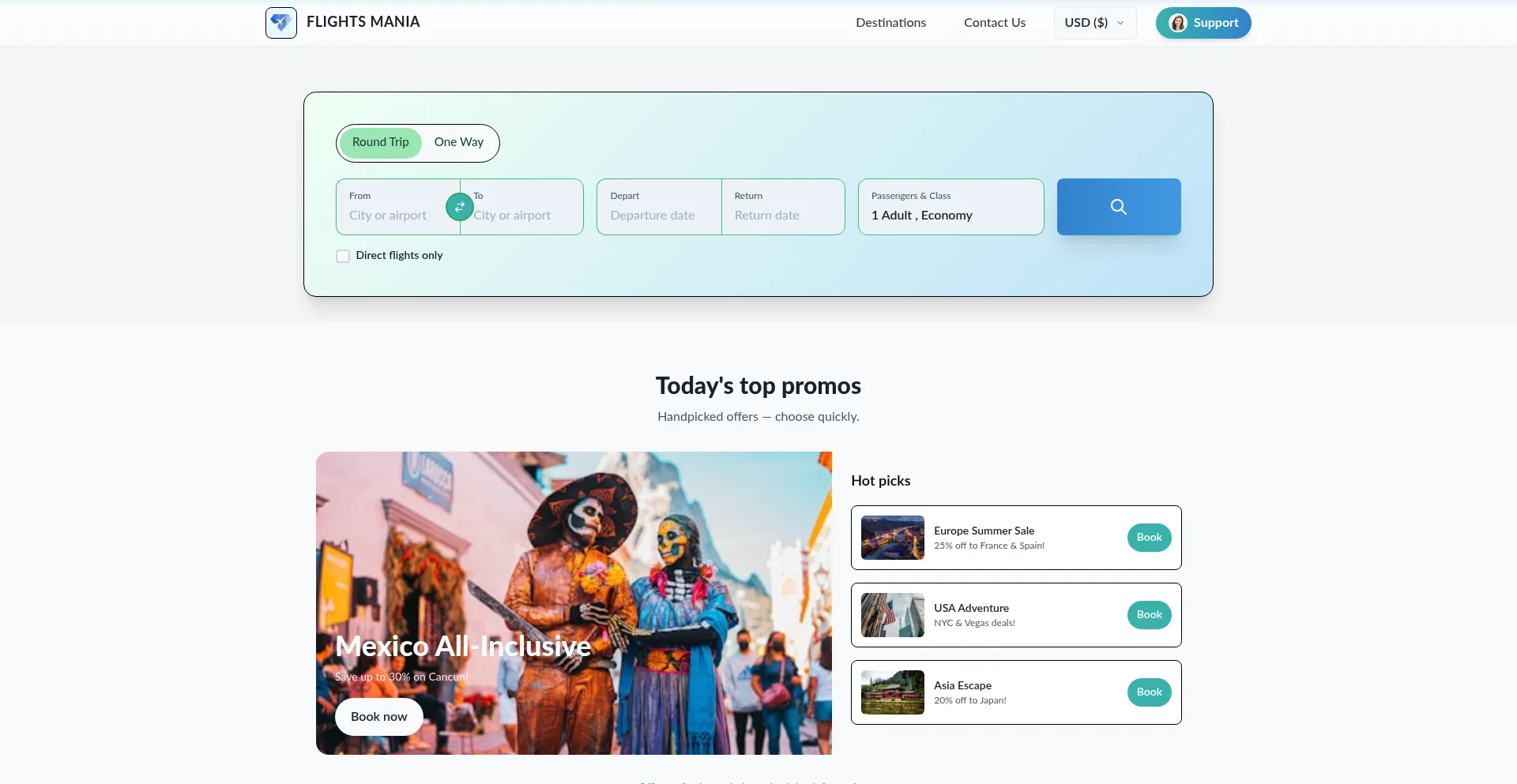 Flightsmania.com Screenshot