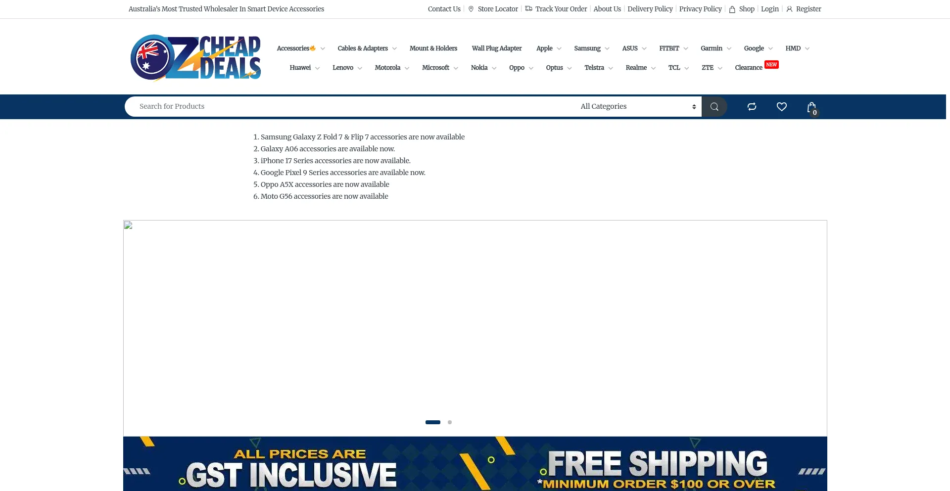 Website screenshot of Flipmart.com.au
