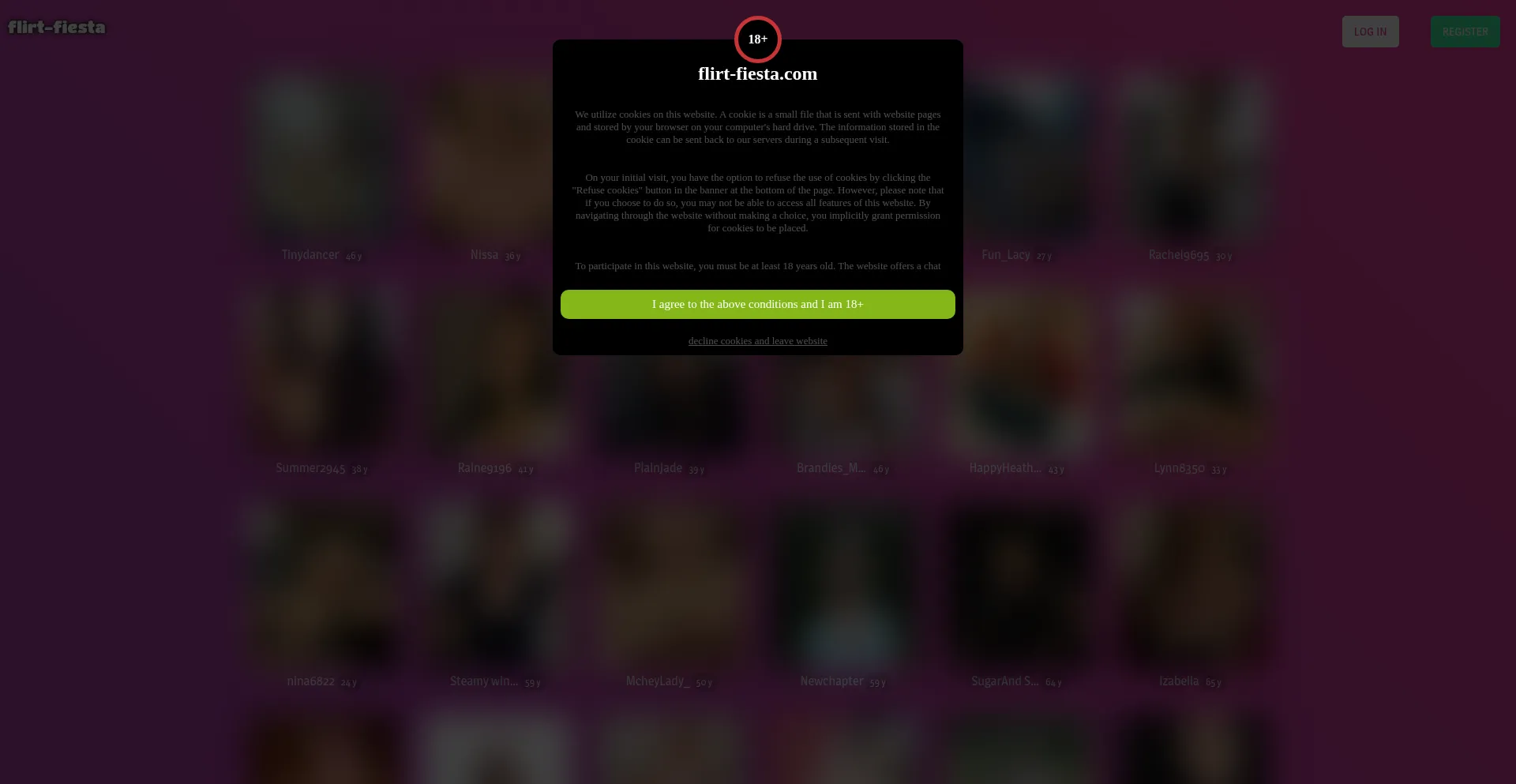 Flirt-fiesta.com Screenshot