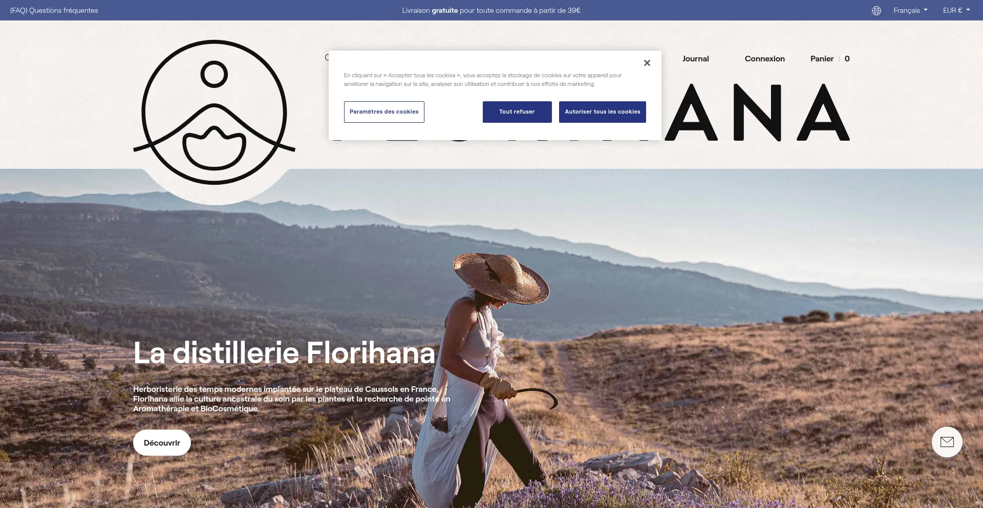 Website screenshot of Florihana.com