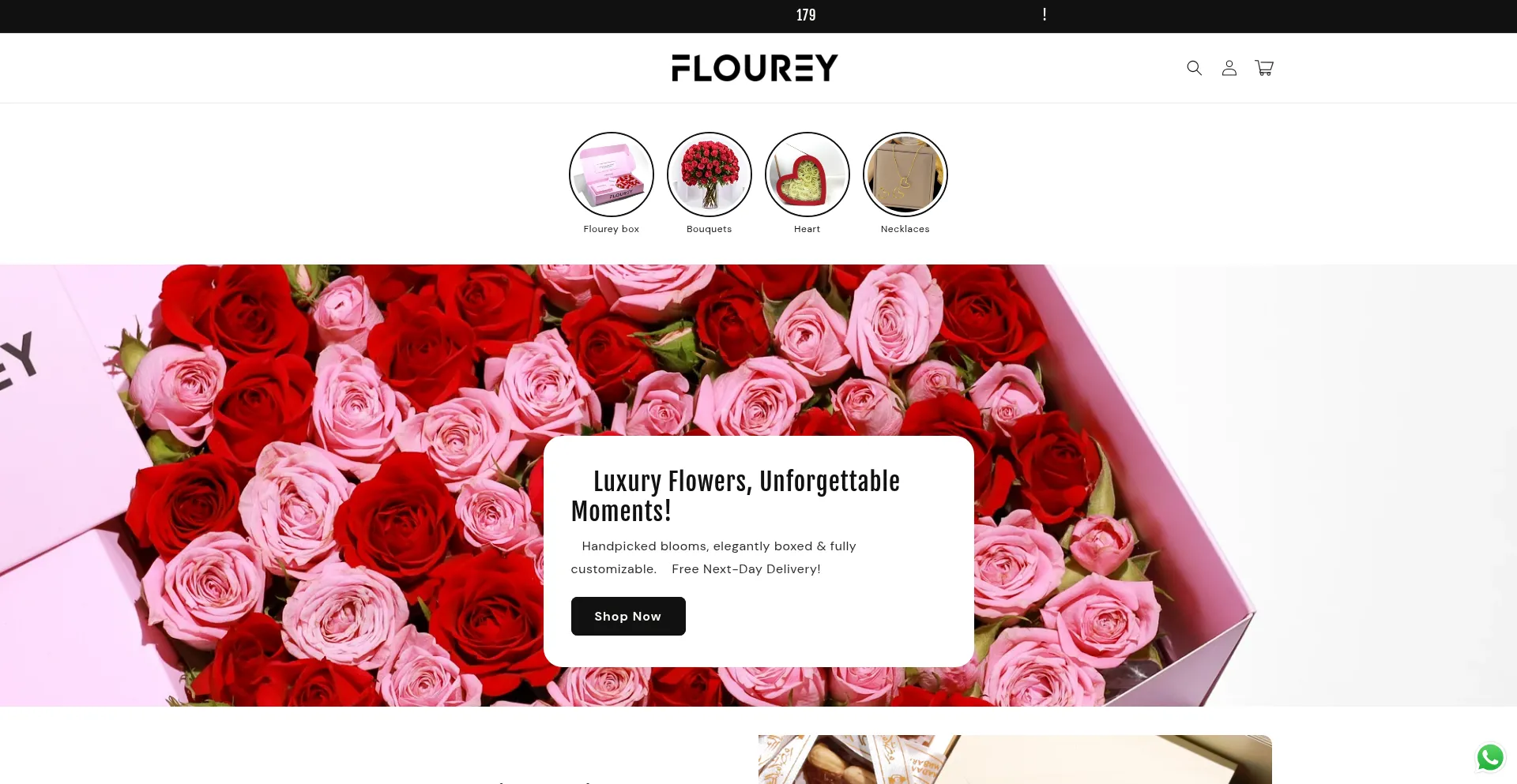 Website screenshot of Flourey.com