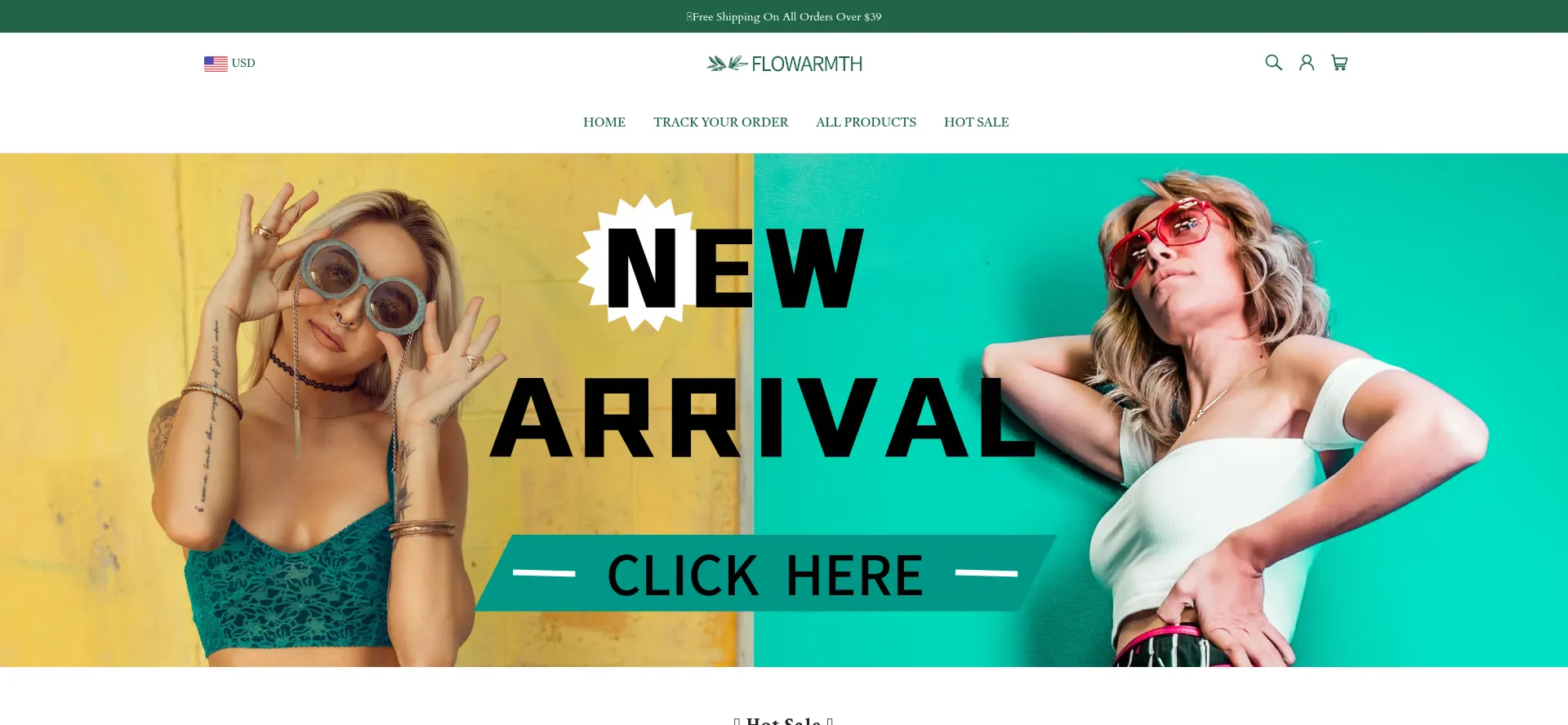 Website screenshot of Flowarmth.com