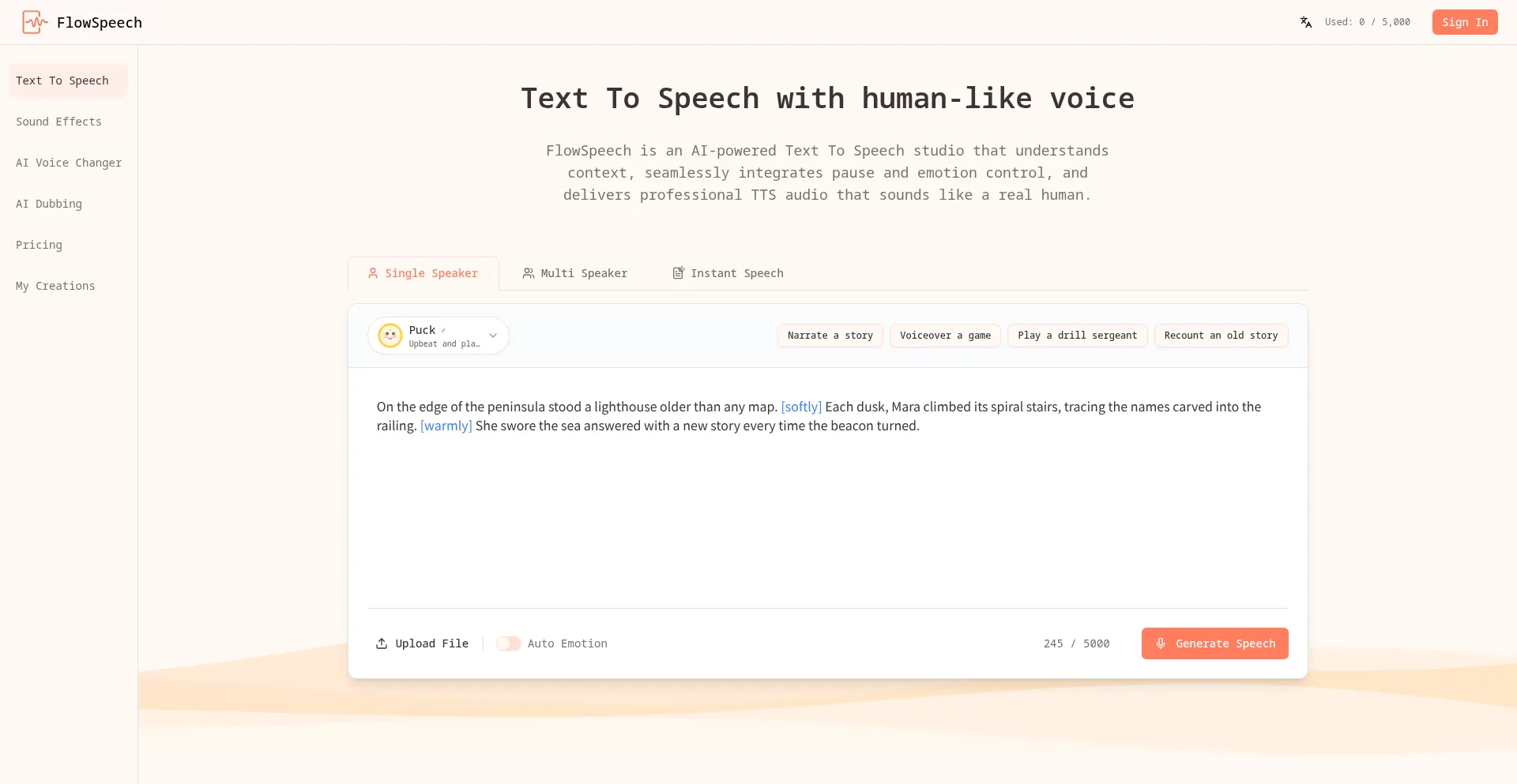 Flowspeech.io