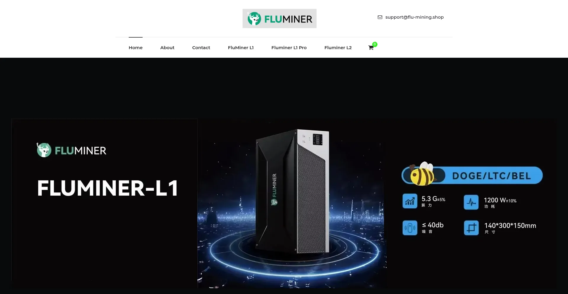 Website screenshot of Flu-mining.shop