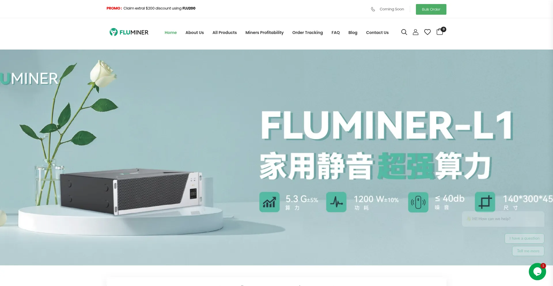 Website screenshot of Fluminer.info