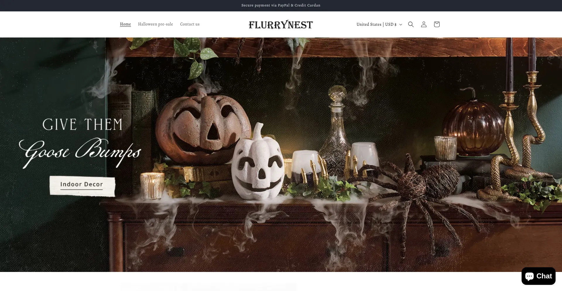 Website screenshot of Flurrynest.com