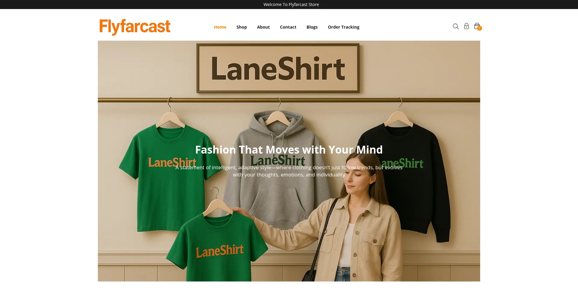 Website screenshot of Flyfarcast.com