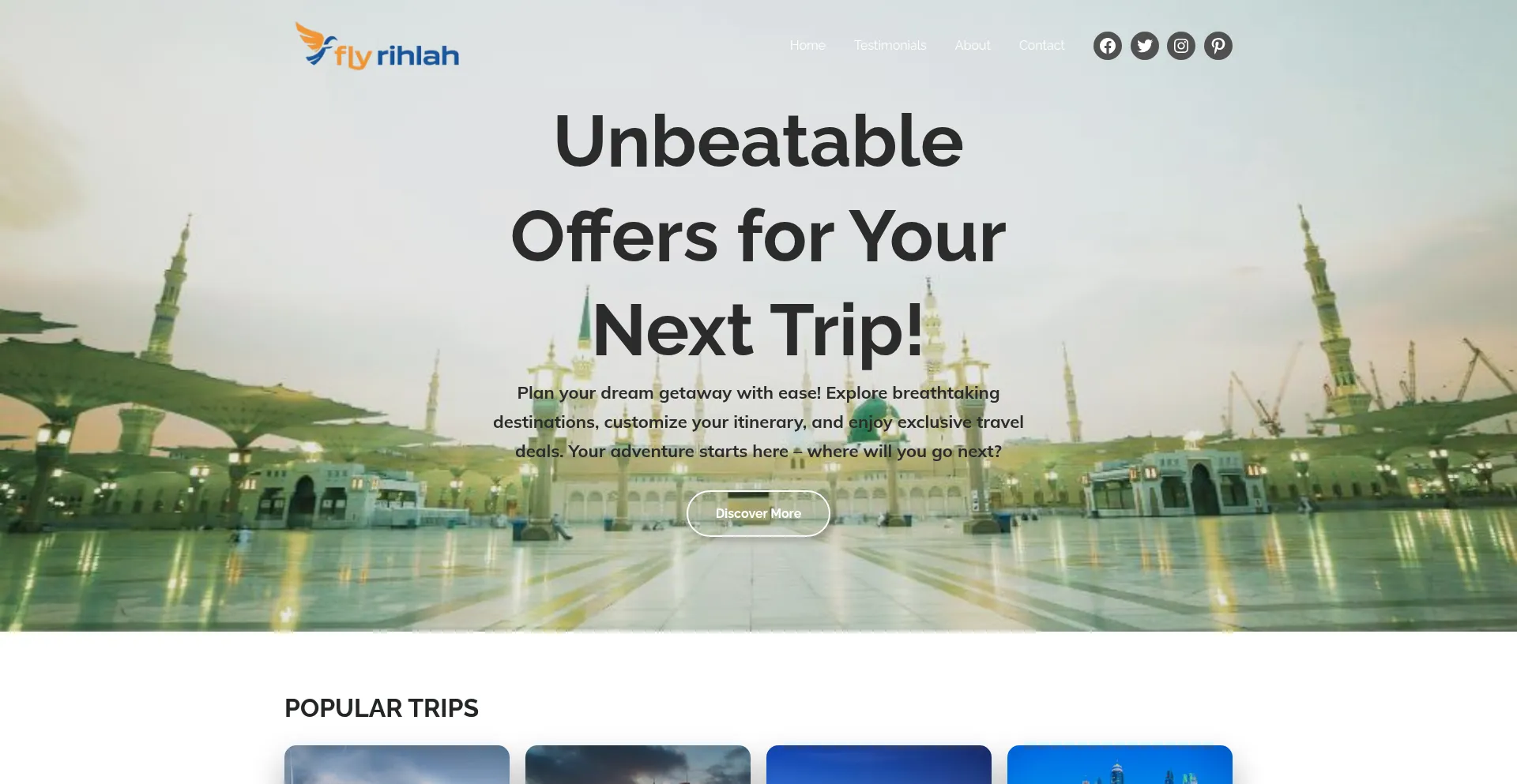 Website screenshot of Flyrihlah.com