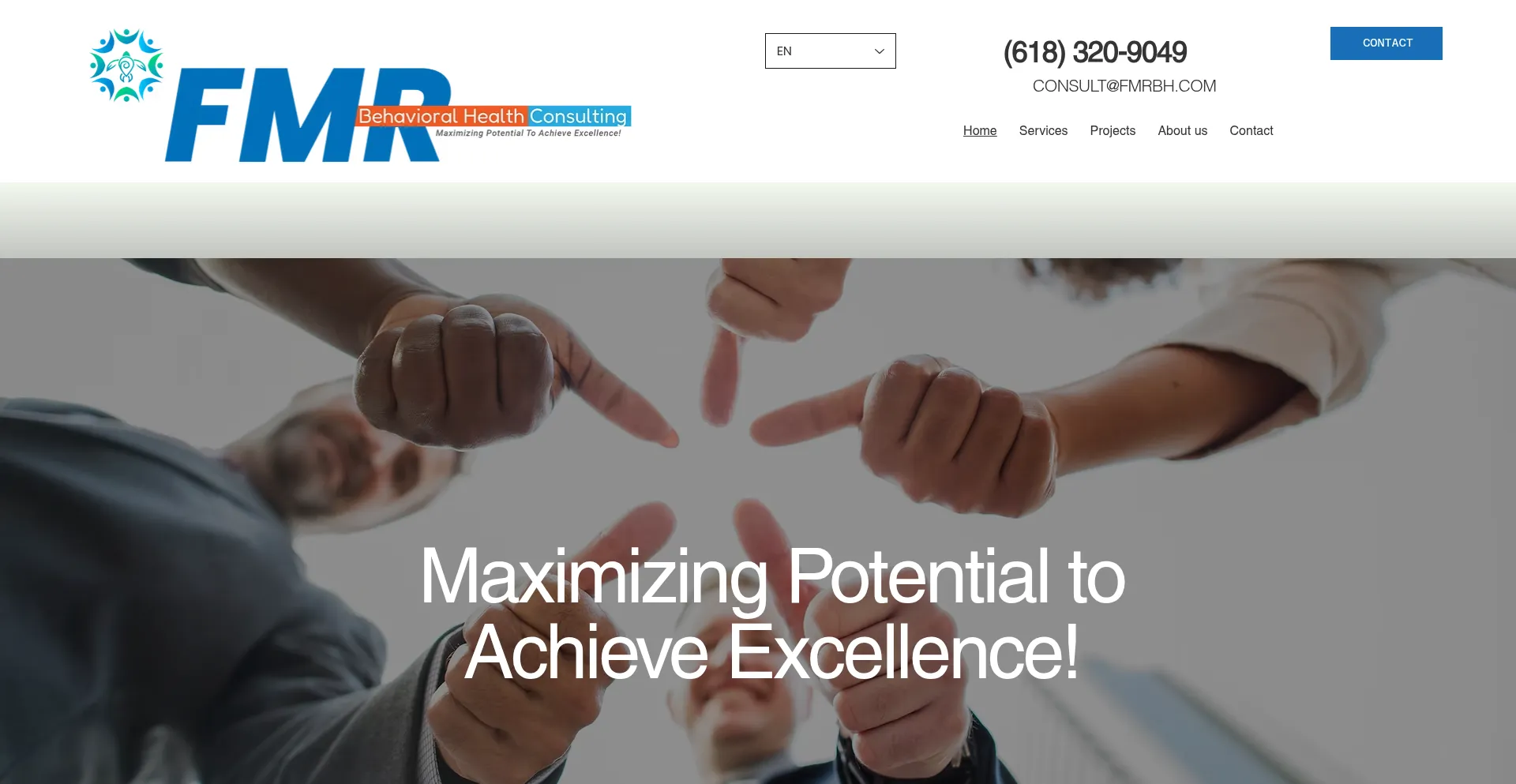 Website screenshot of Fmrbh.com