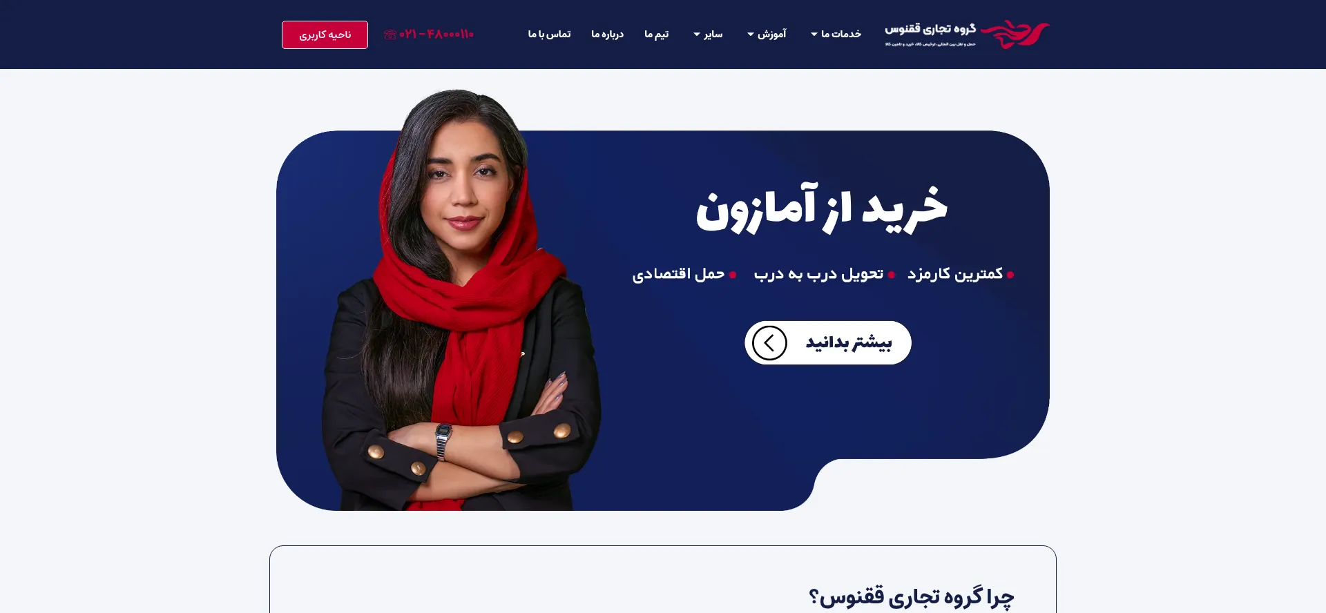 Website screenshot of Fnxshipping.com