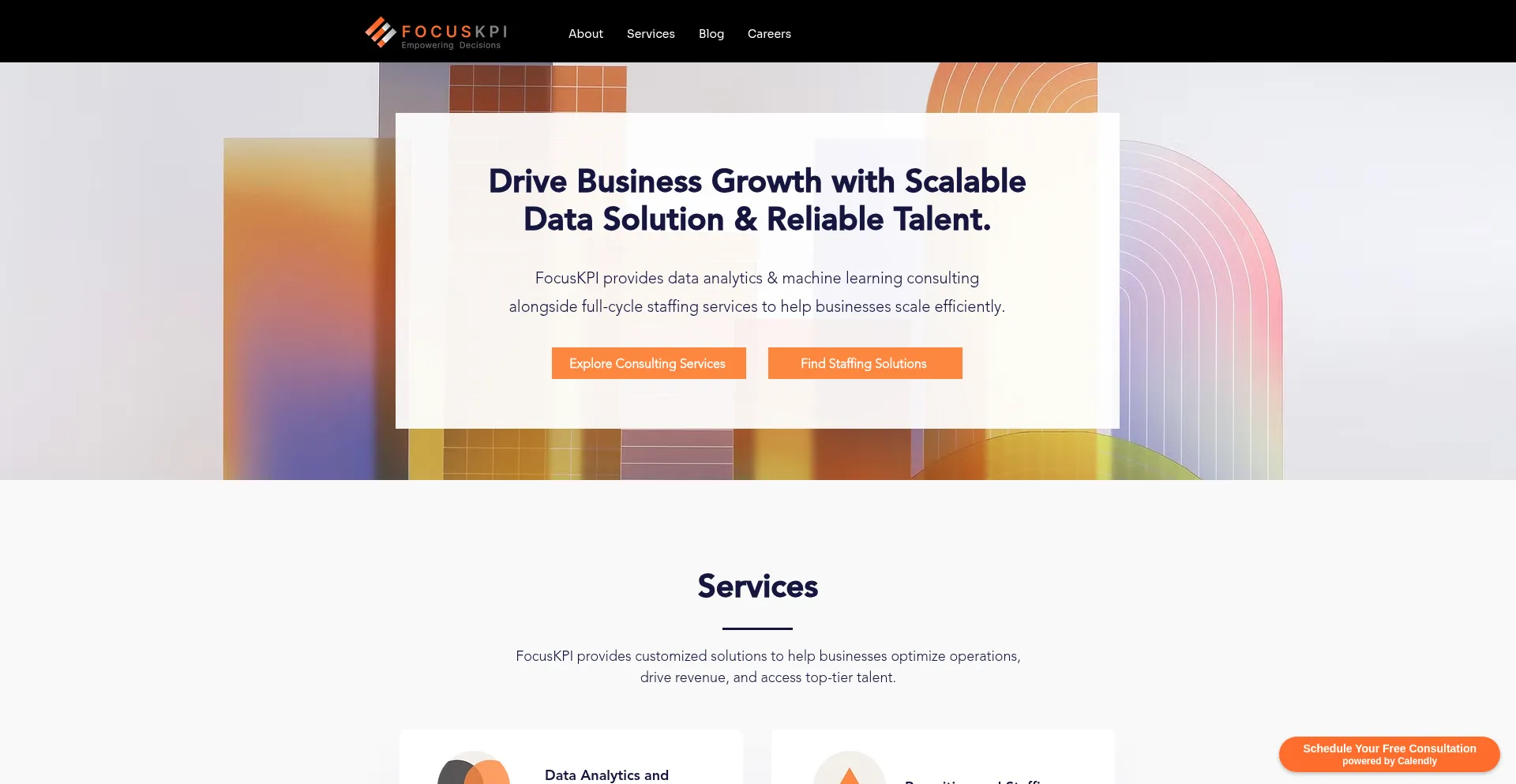Website screenshot of Focuskpi.com