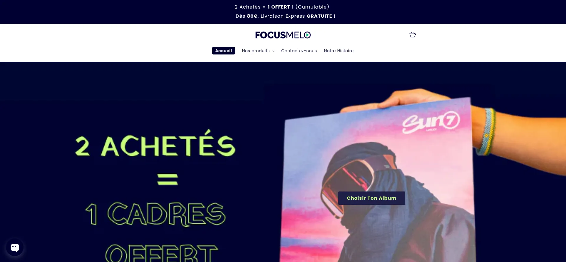 Website screenshot of Focusmelo.fr
