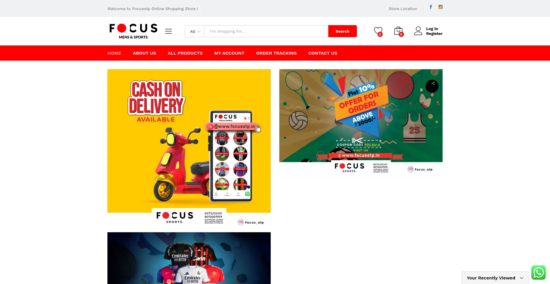 Website screenshot of Focusotp.in