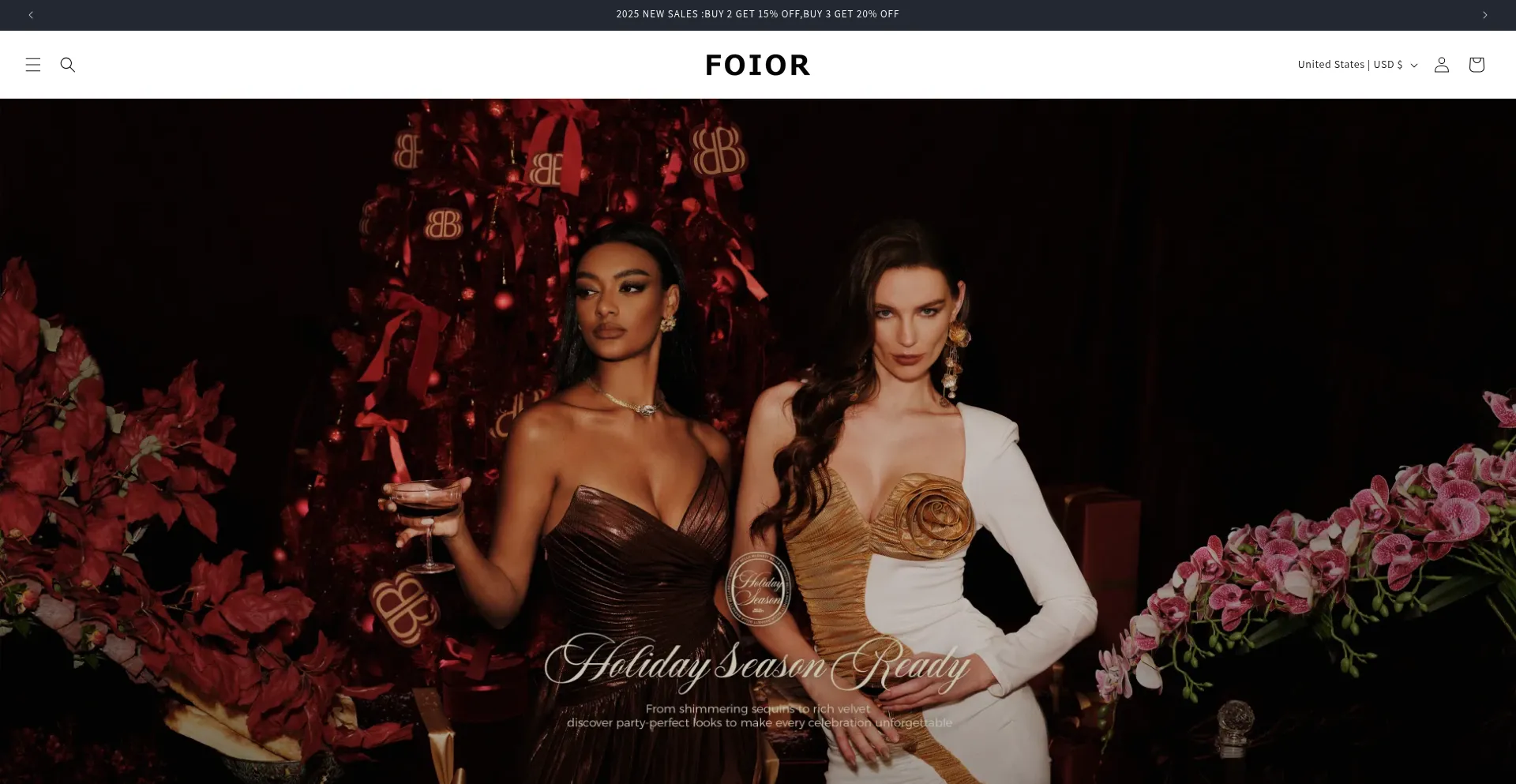 Website screenshot of Foior.com