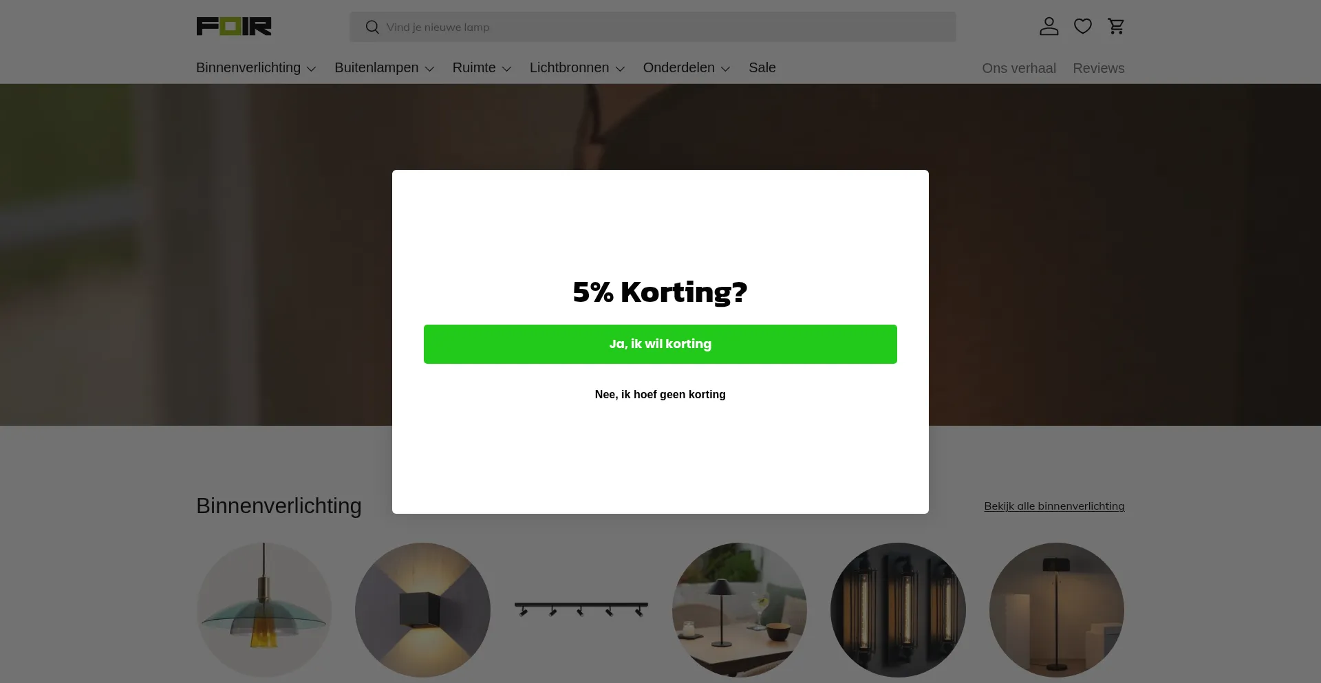Website screenshot of Foir.nl