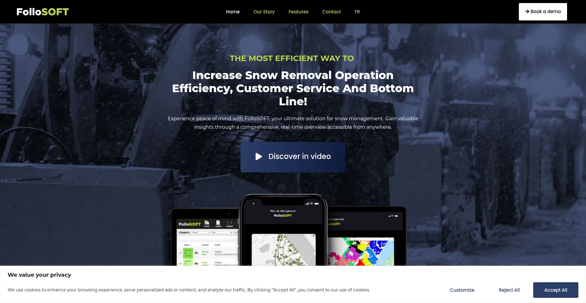 Website screenshot of Follosoft.com