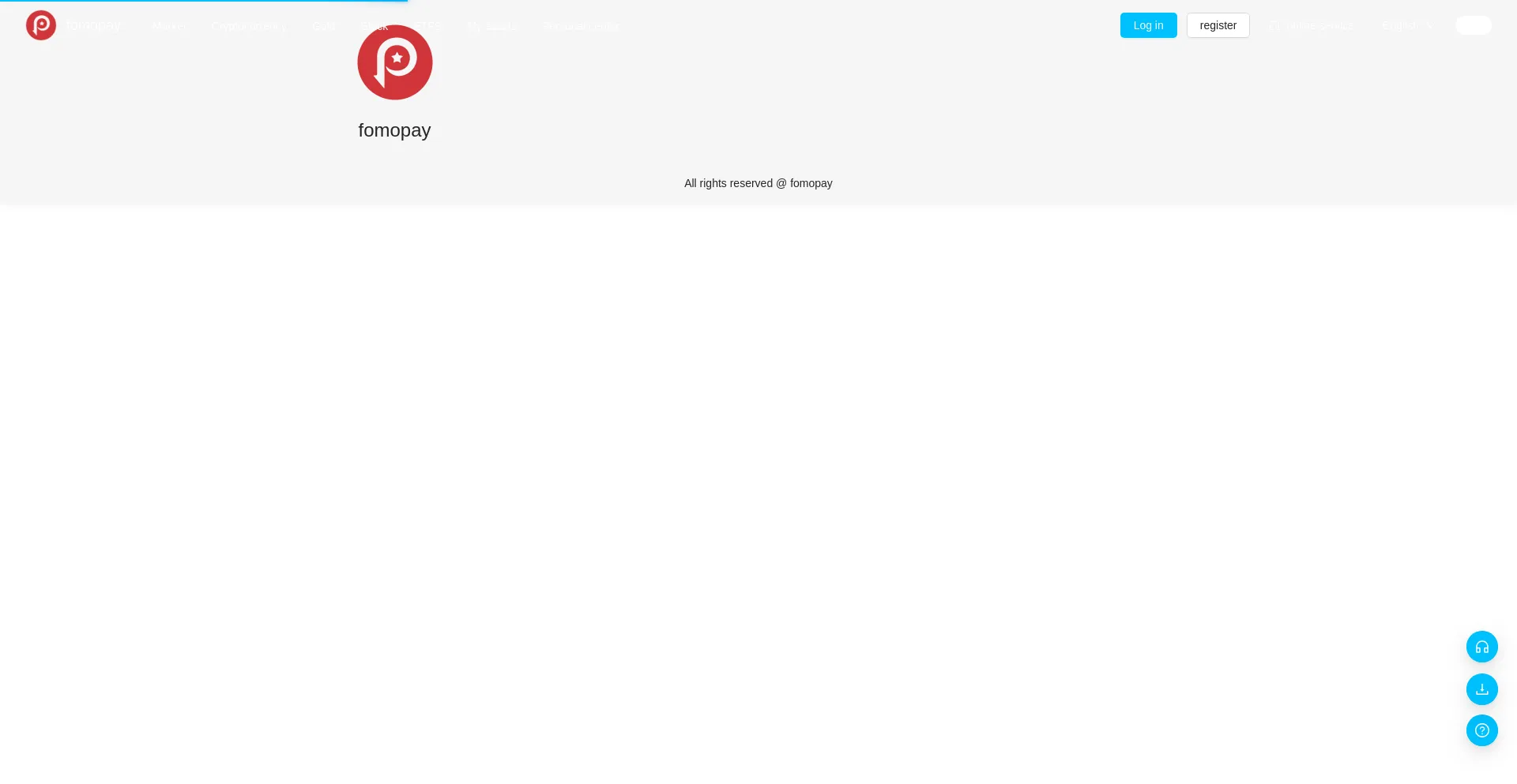 Website screenshot of Fomospaydeal.com