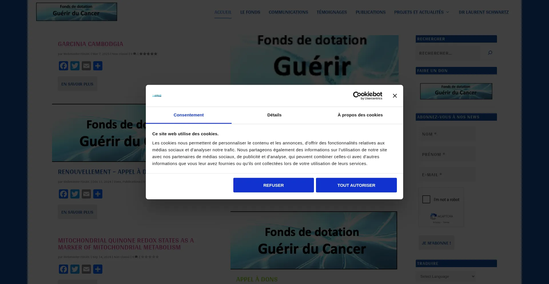 Is Fondsguerirducancer.fr Safe?