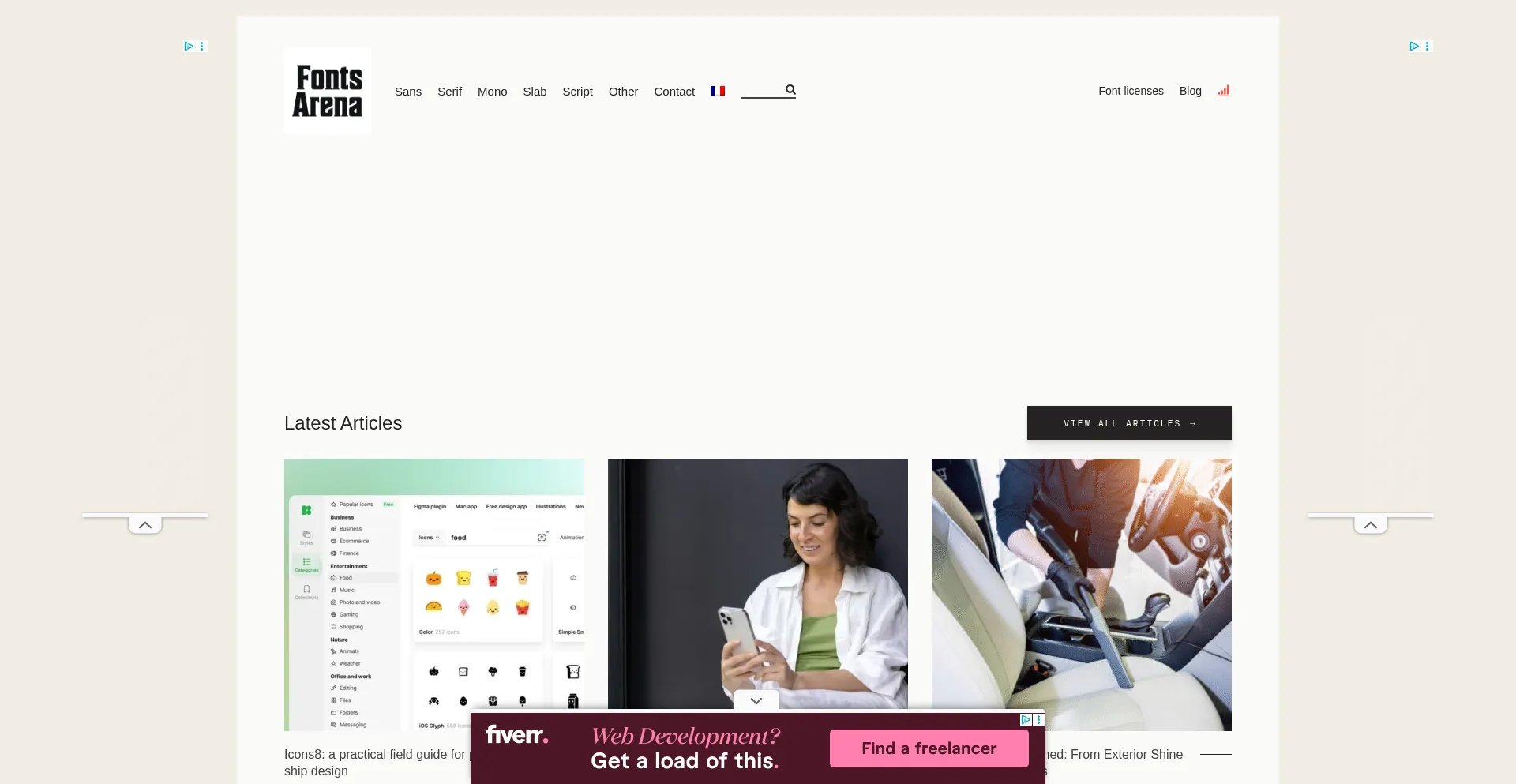 Fontsarena.com Screenshot