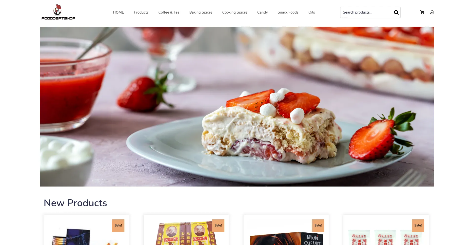 Website screenshot of Fooddeptshop.com