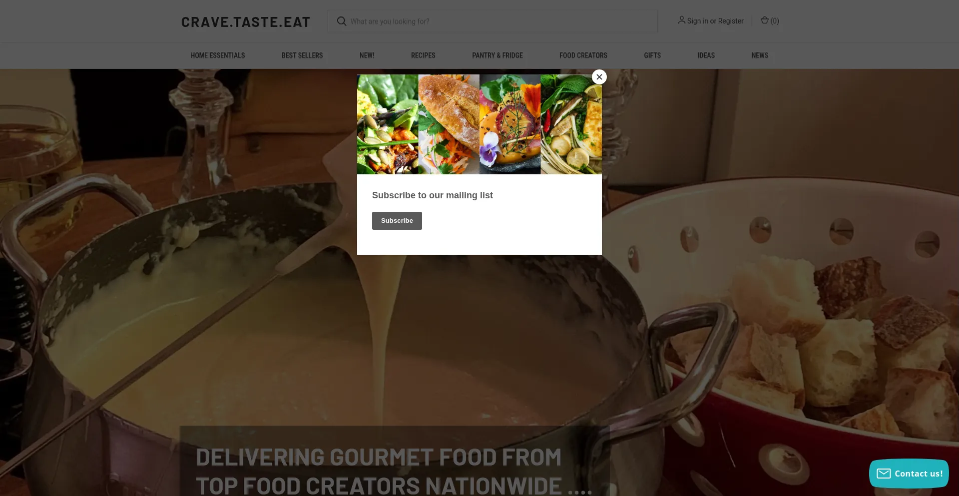 Website screenshot of Foodiecitynetwork.com