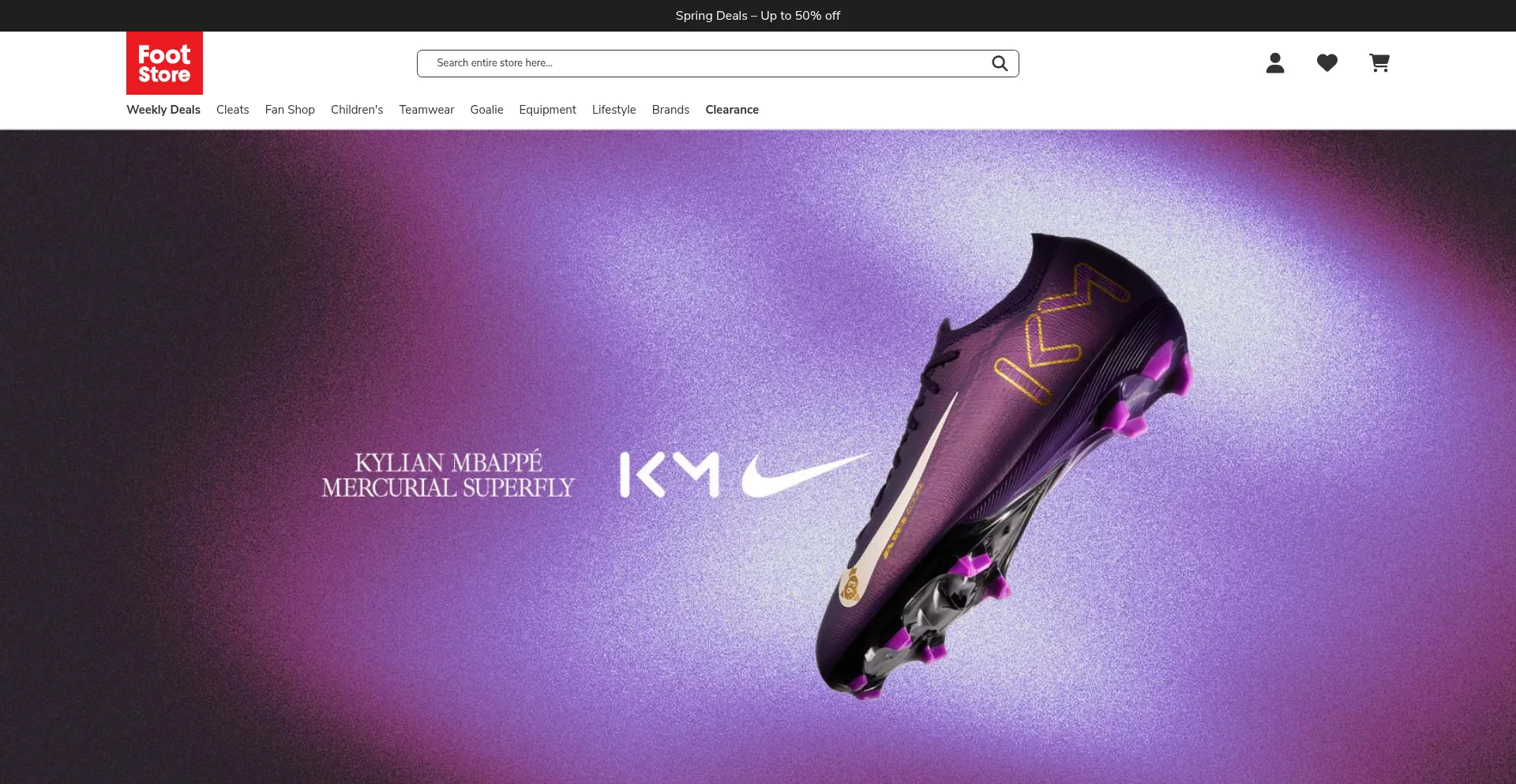 Website screenshot of Foot-store.co.uk
