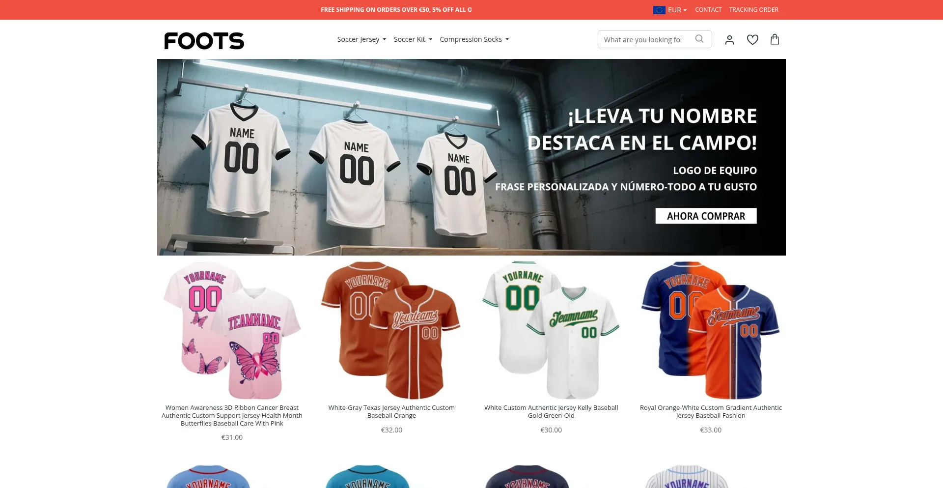 Website screenshot of Foots.es