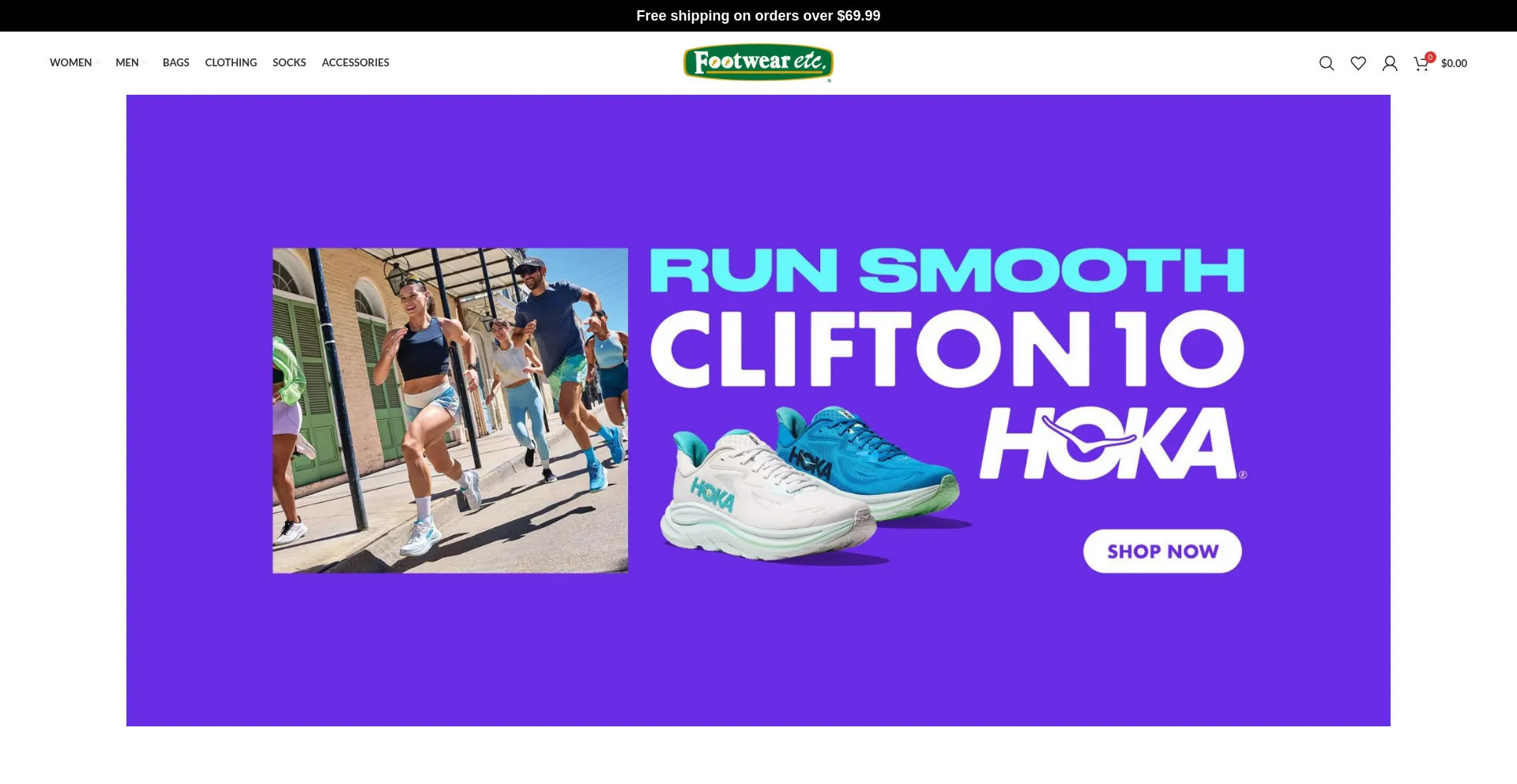 Website screenshot of Footwearfansclub.shop