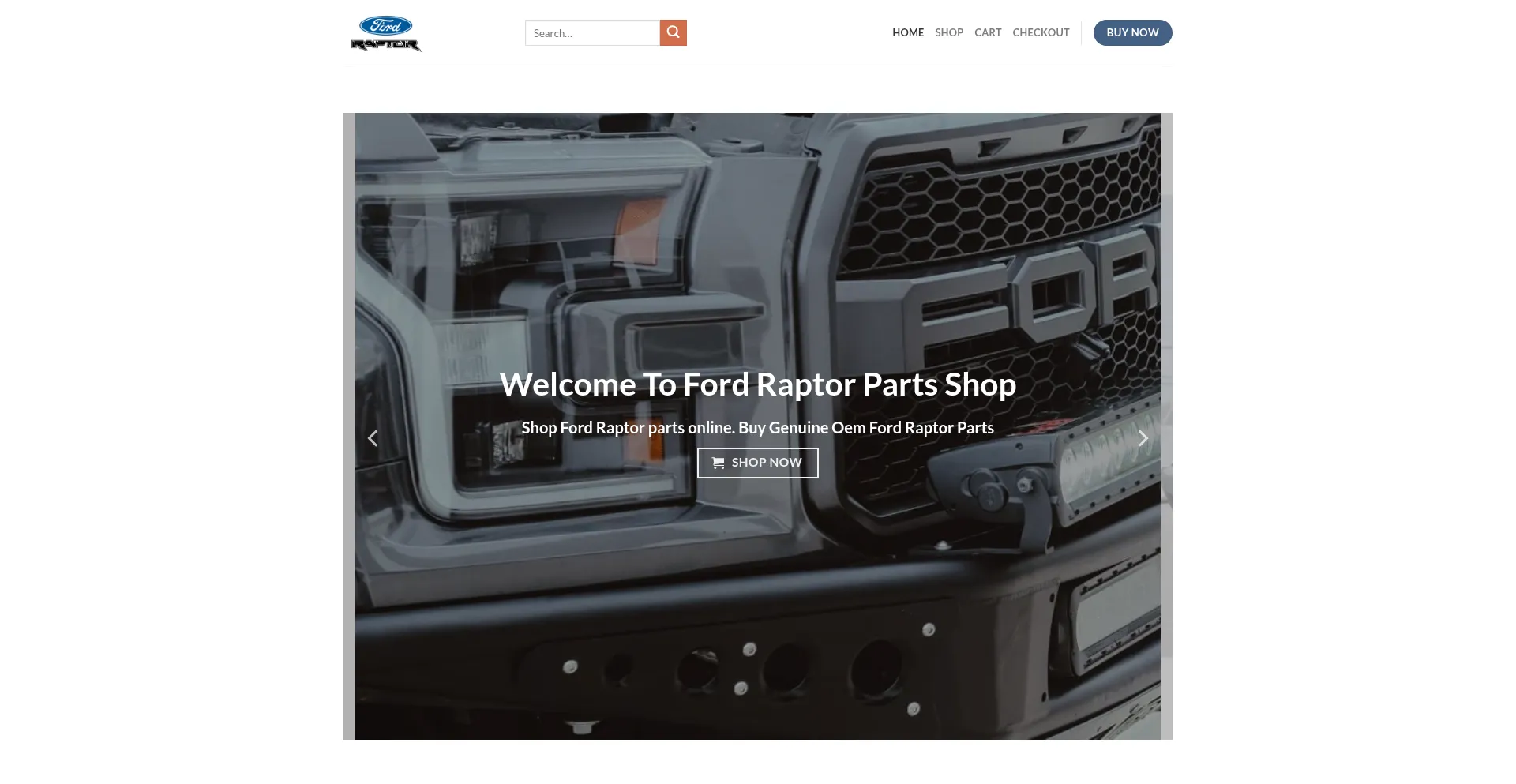 Website screenshot of Fordraptorparts.shop