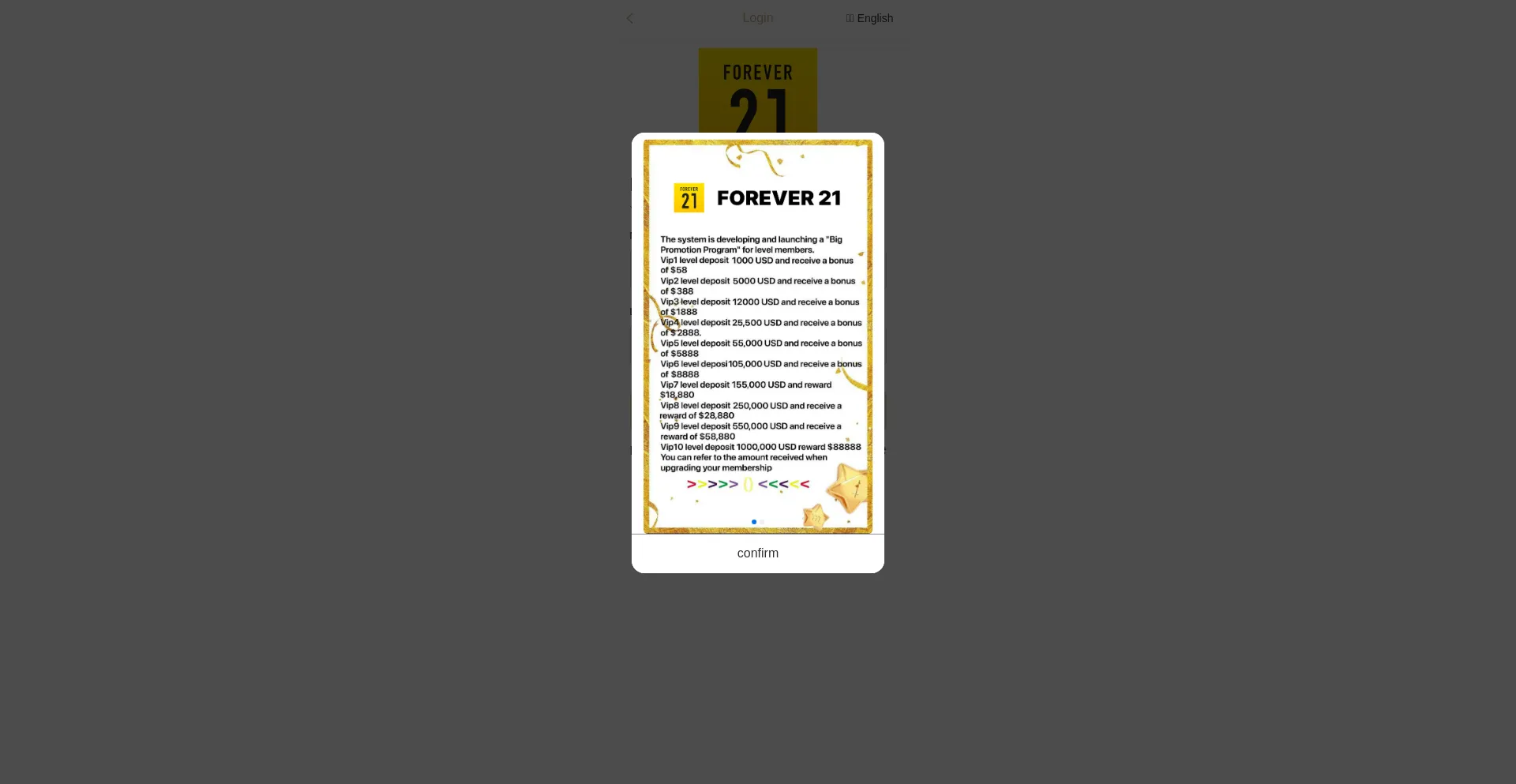 Website screenshot of Foreverls21.com