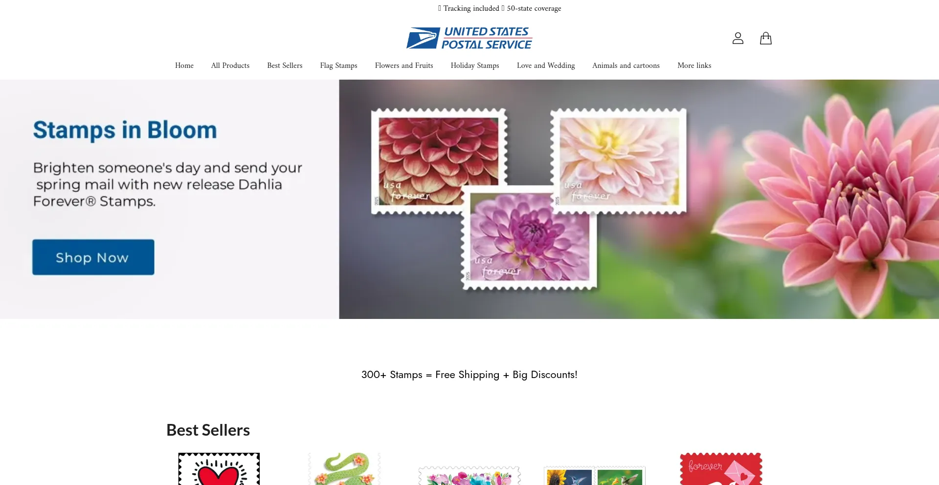 Website screenshot of Foreverrstamps.com