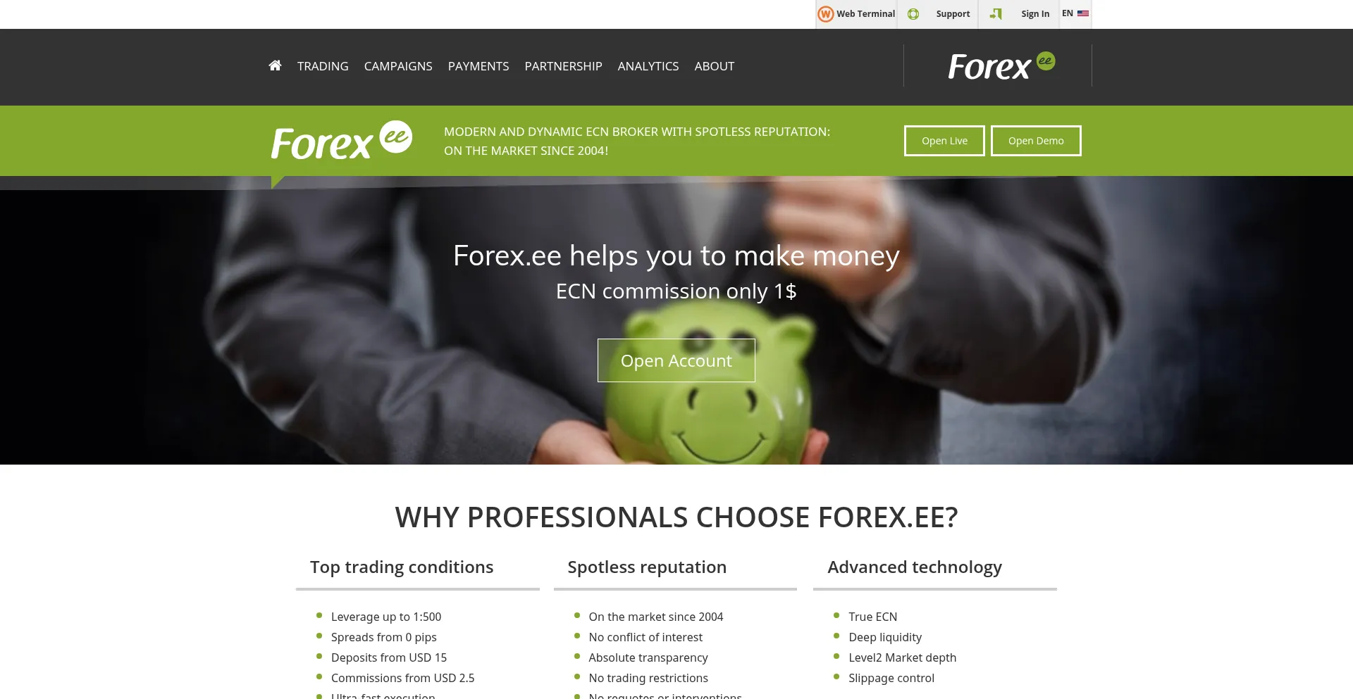 Forexee.com Screenshot