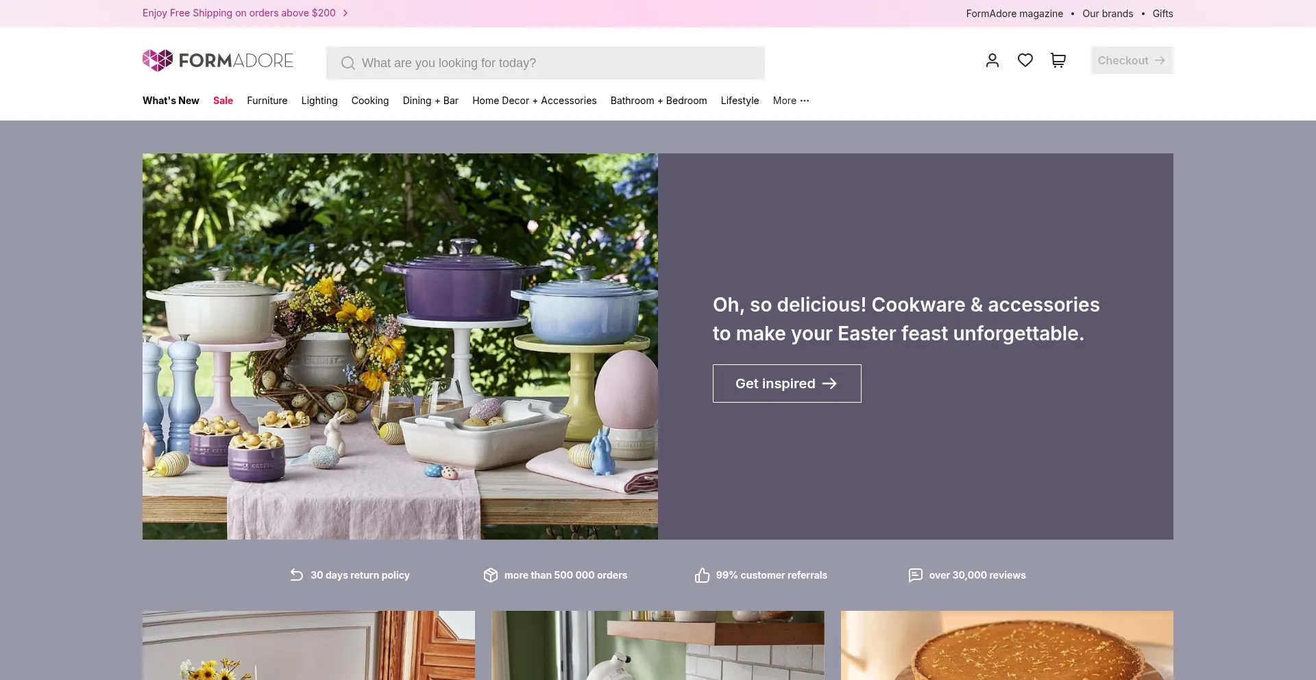 Website screenshot of Formadore.com