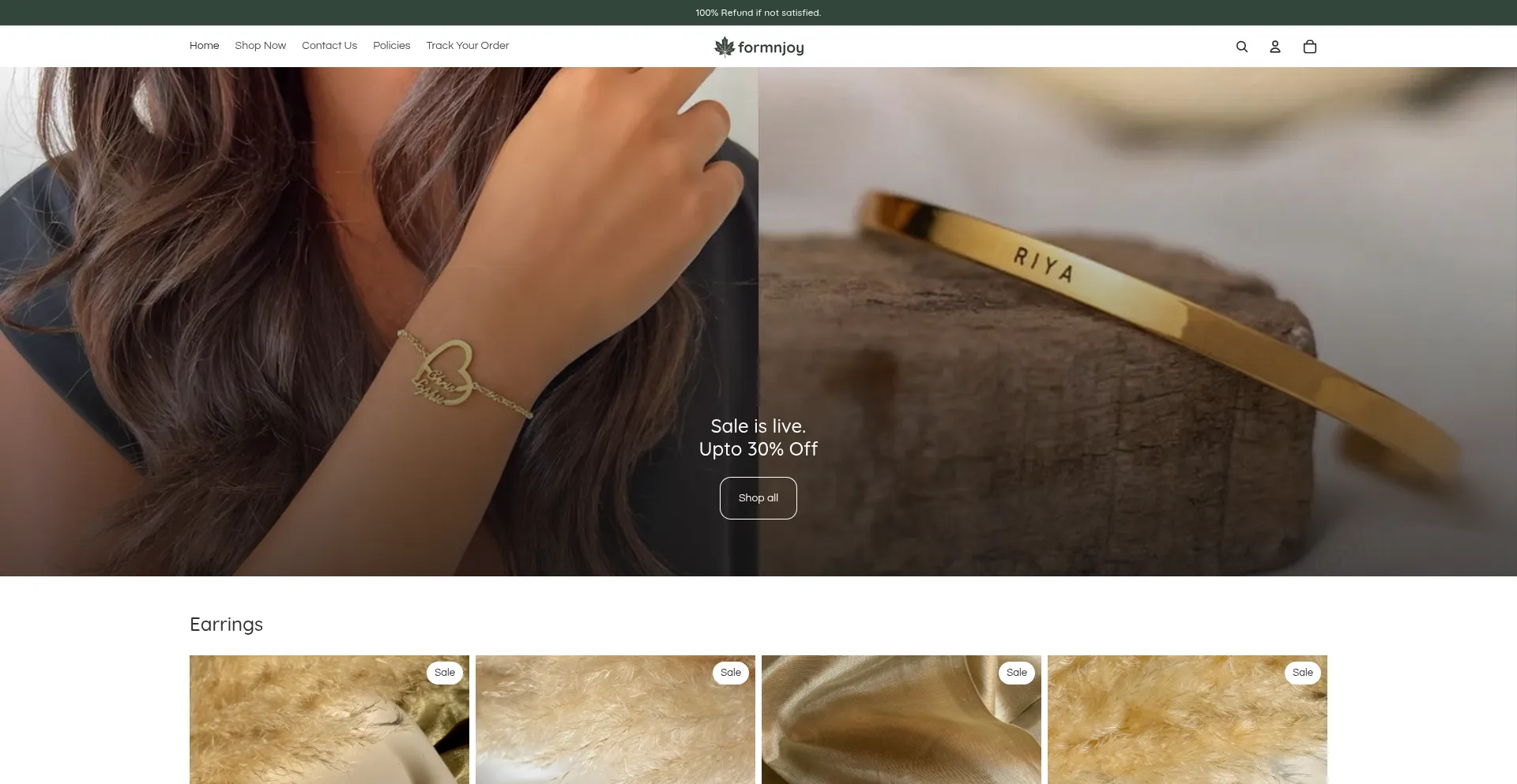 Website screenshot of Formnjoy.com