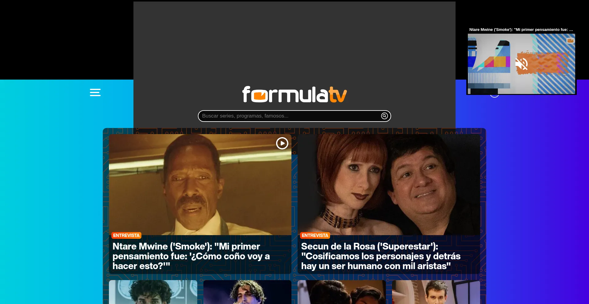 Website screenshot of Formulatv.com