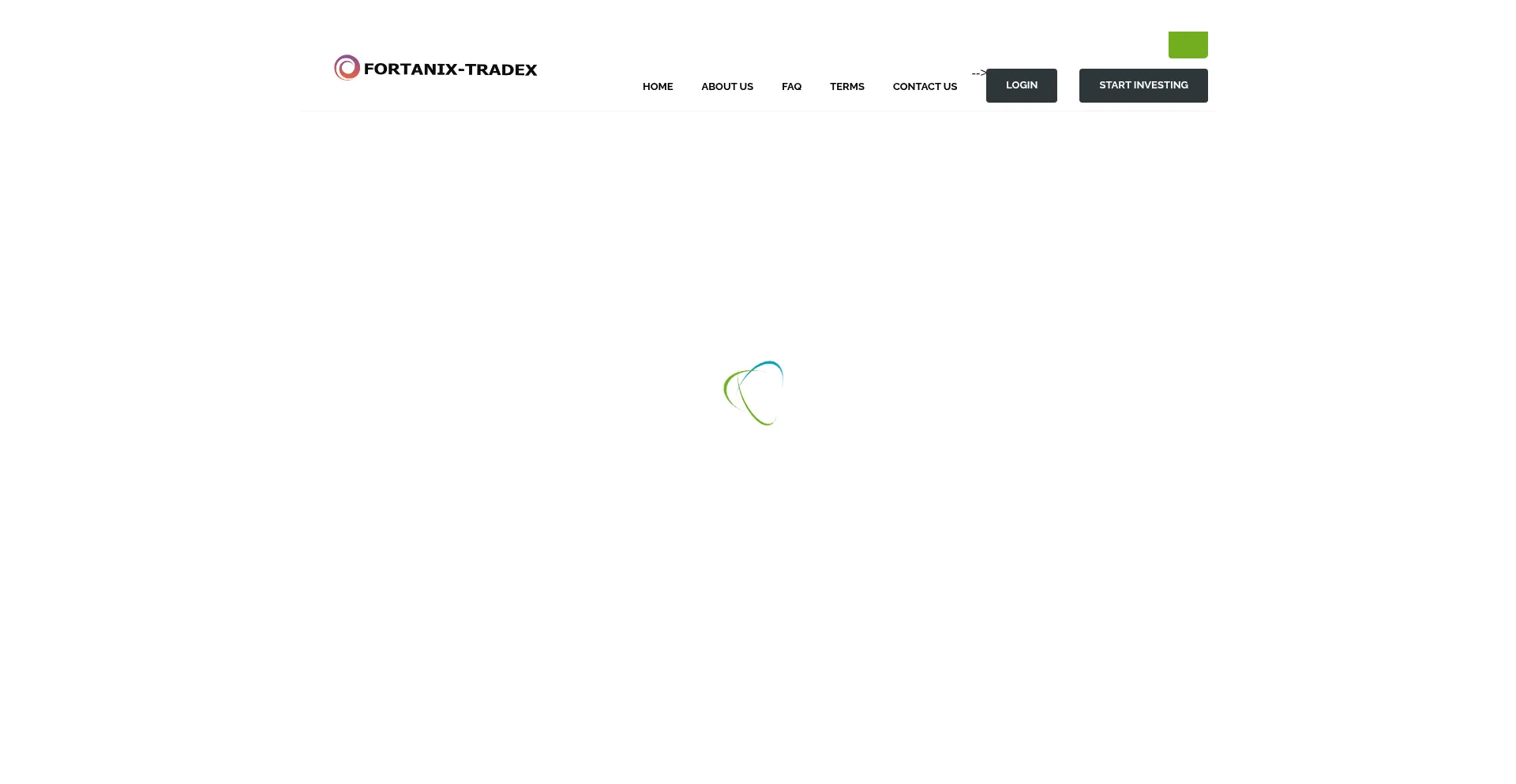 Website screenshot of Fortanix-tradex.net
