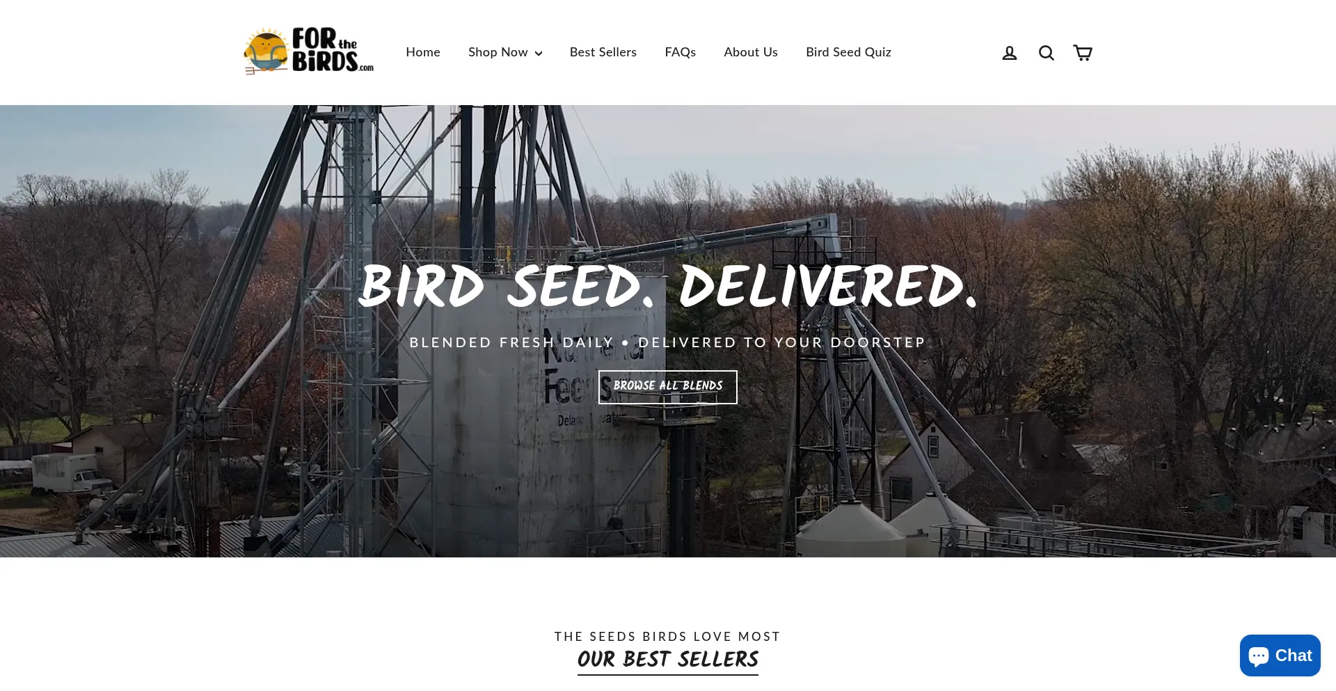 Website screenshot of Forthebirds.com