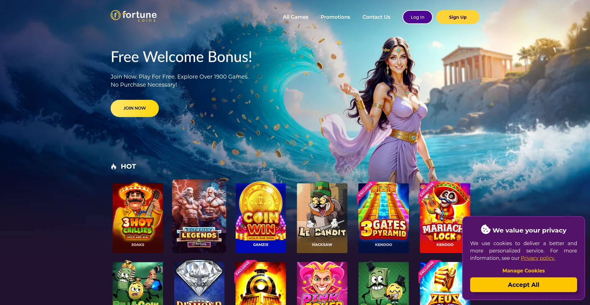 Fortunecoins.com Screenshot