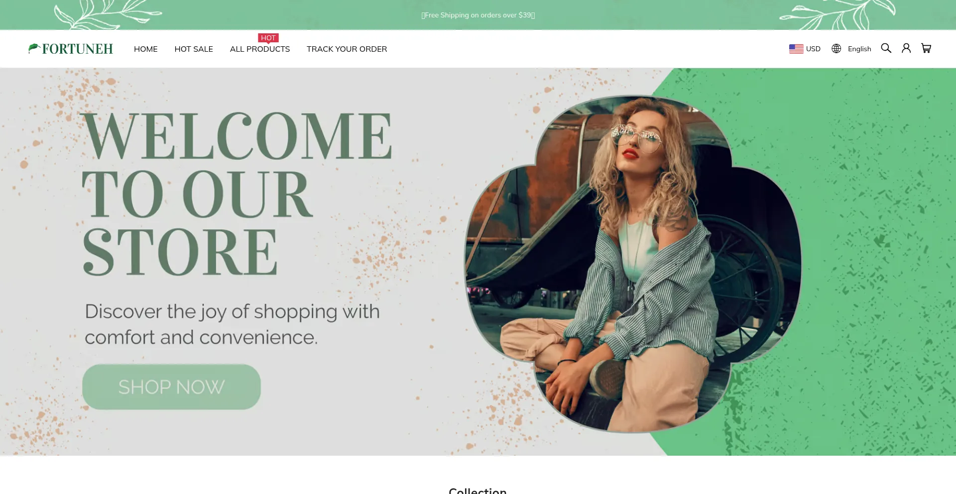 Website screenshot of Fortuneh.com