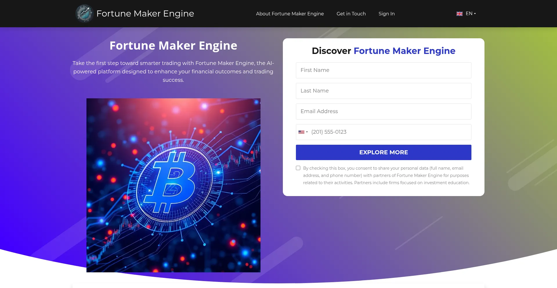 Website screenshot of Fortunemakerengine.com