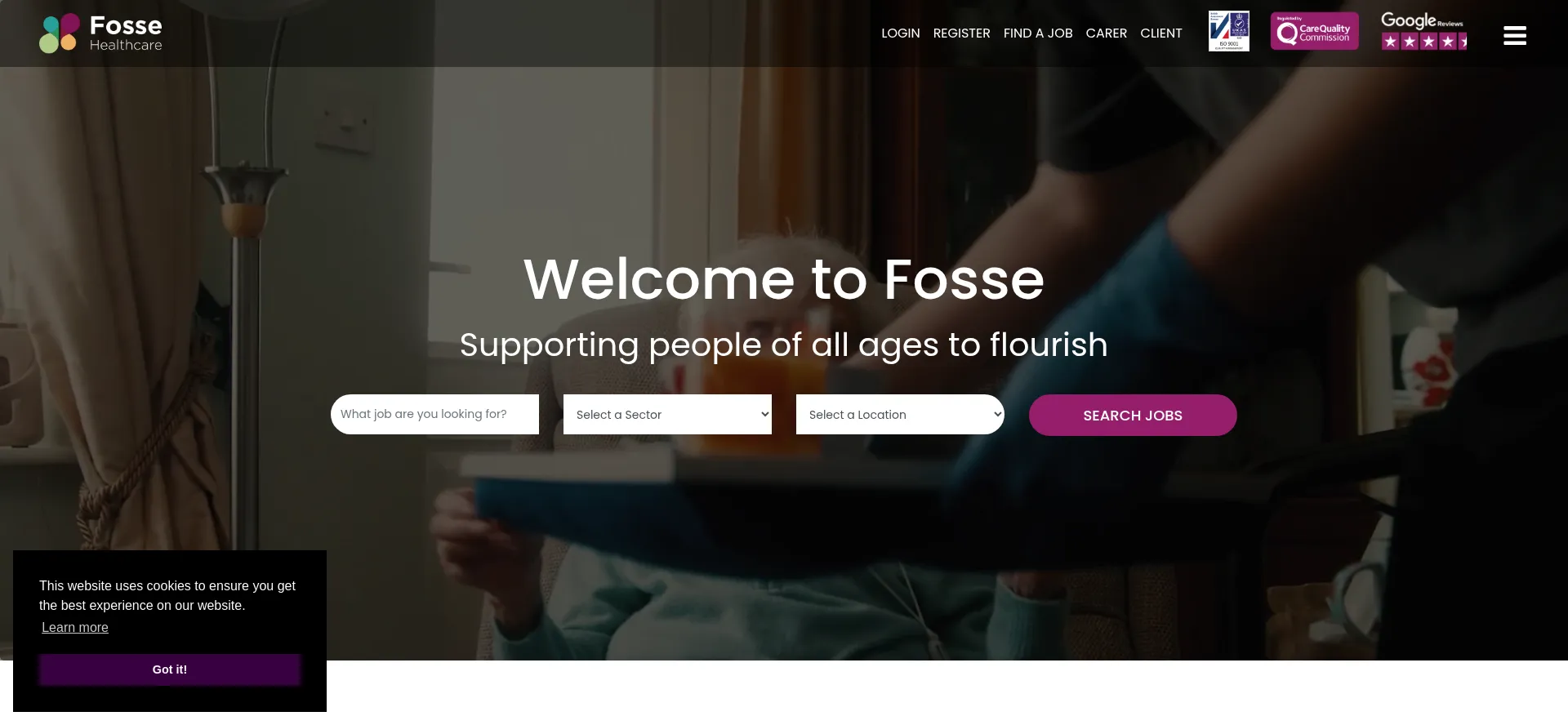 Website screenshot of Fossehealthcare.co.uk