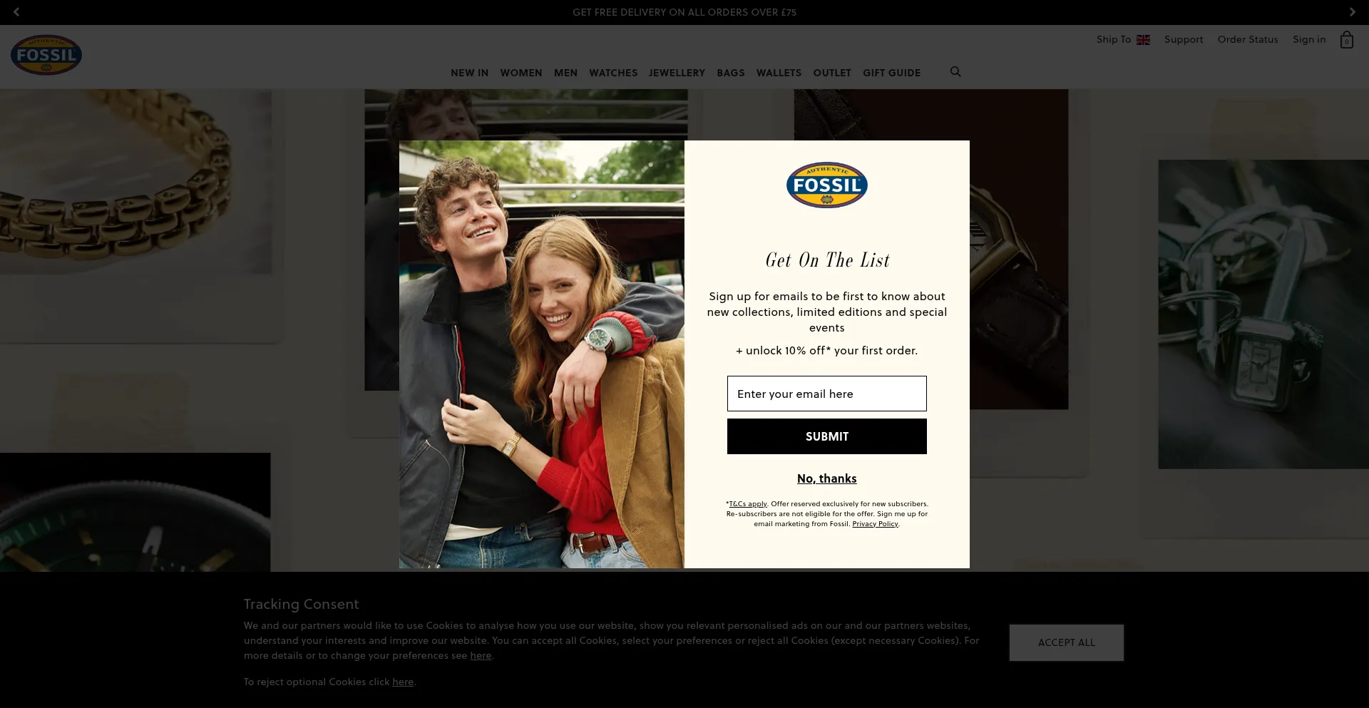 Fossil.co.uk Screenshot