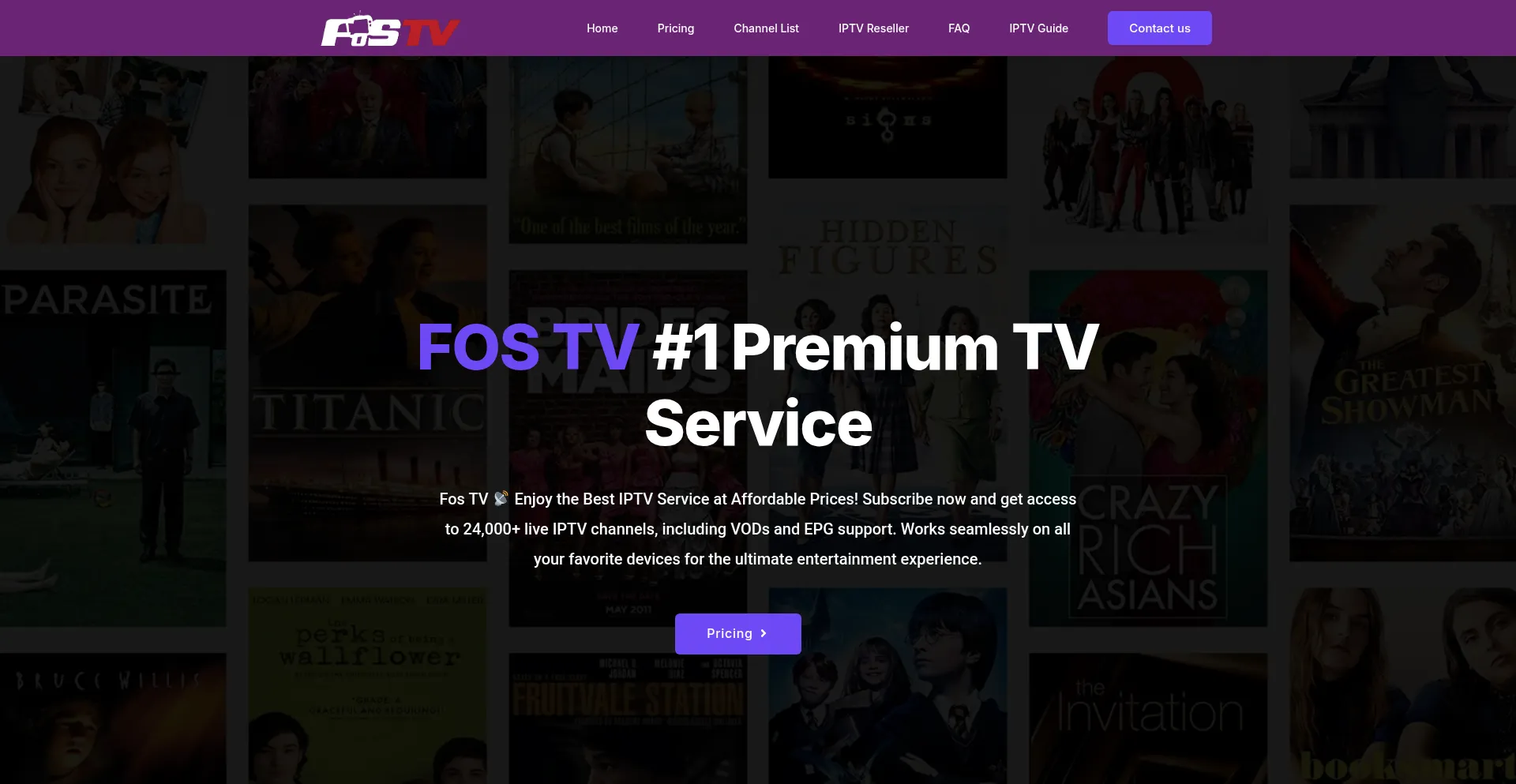 Website screenshot of Fostv.io