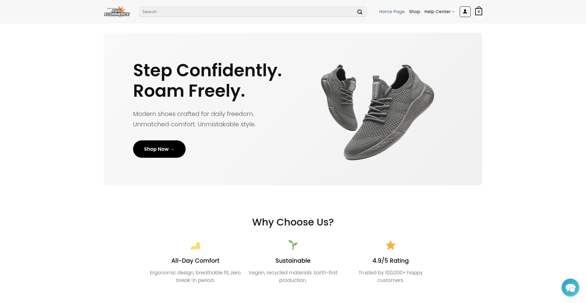 Website screenshot of Foxecommerce.co