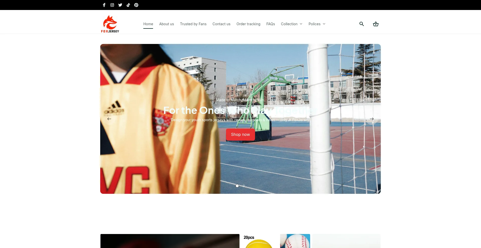 Foxjersey.com Screenshot