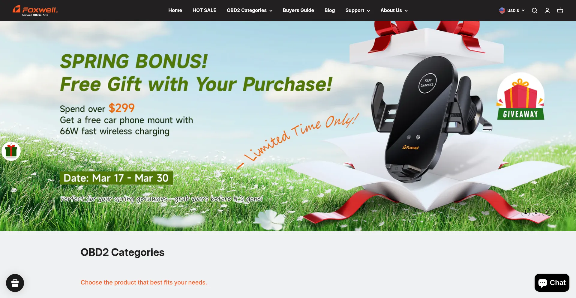 Website screenshot of Foxwelldiag.com
