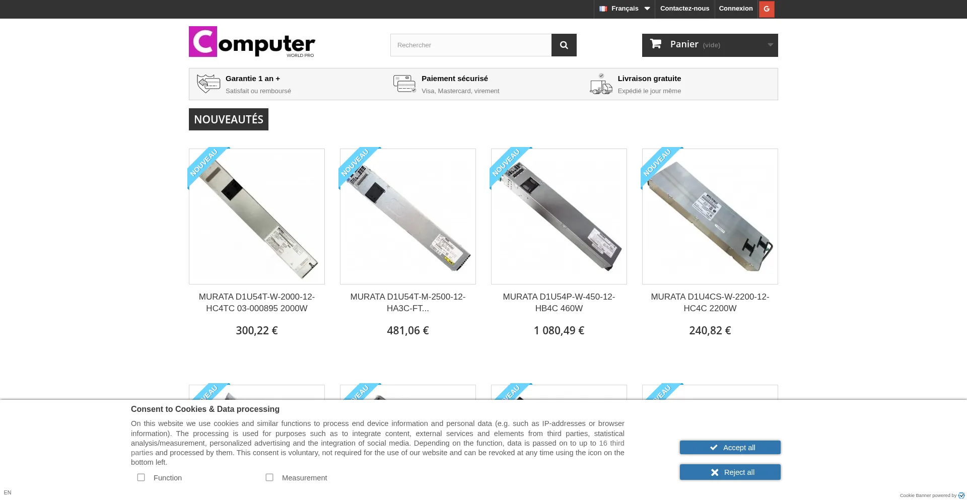 Website screenshot of Fr.computer-world.pro