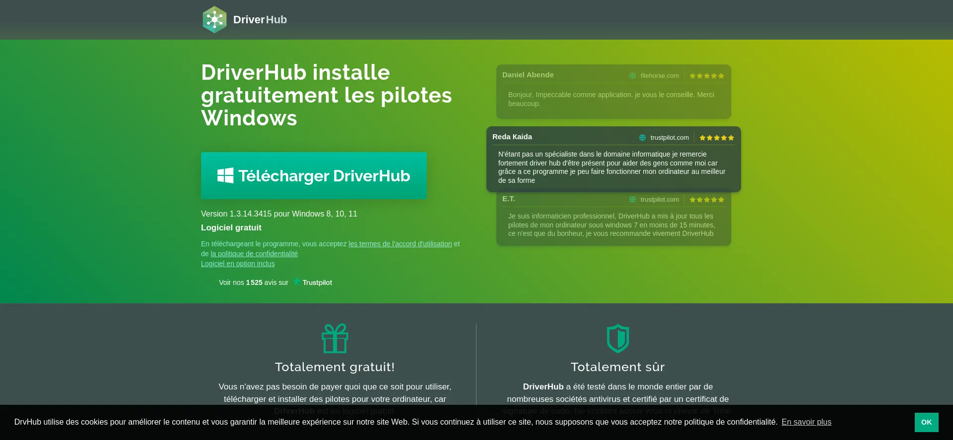 Website screenshot of Fr.drvhub.net